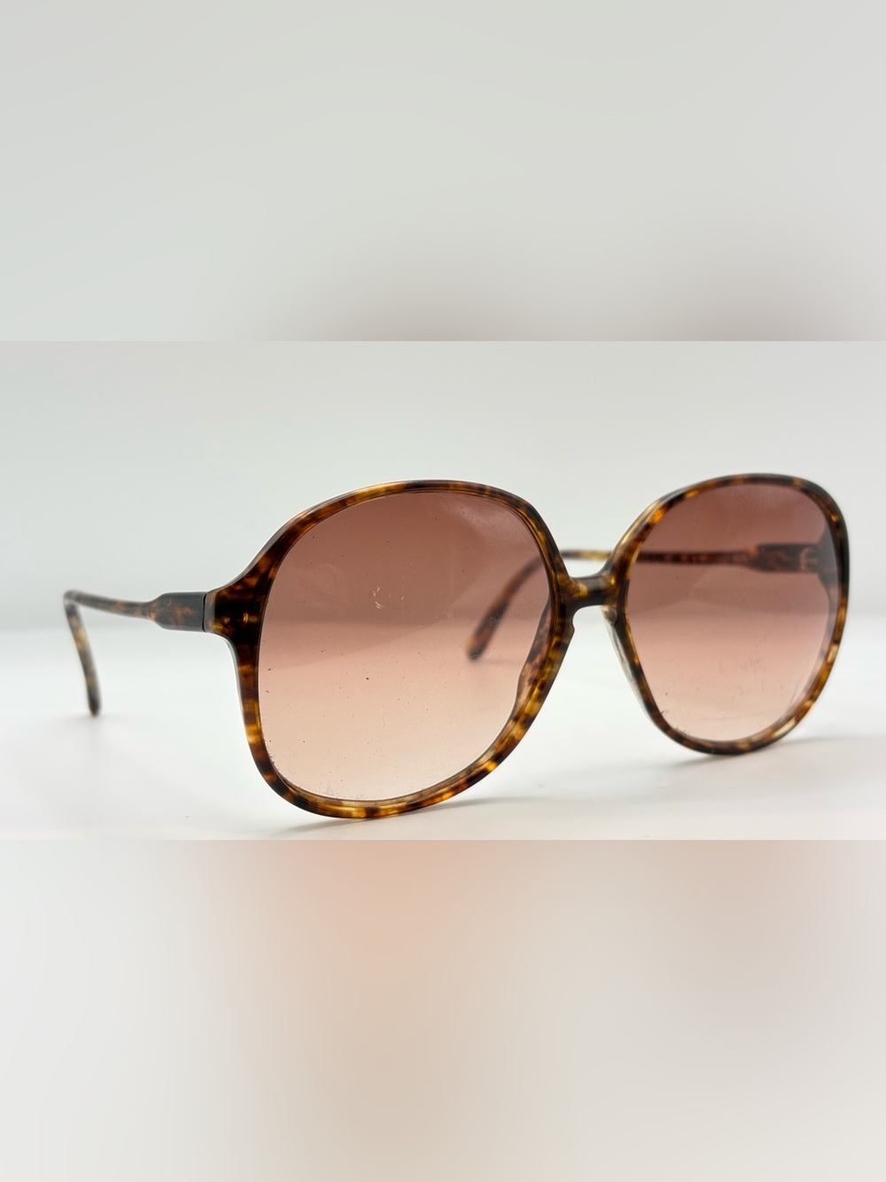 Vintage Tortoise Oversized Oval Sunglasses Frames Only